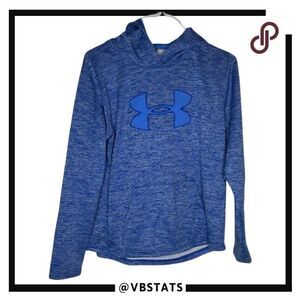 Under‎ Armour Women's Large Pacific Heather Blue Logo Hoodie